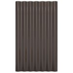 vidaXL Panneaux de toit 12 Pièces Acier enduit de poudre Marron 60x36 cm