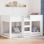 vidaXL Lit Superposé pour Enfants Blanc 80 x 200 cm Bois d'ingénierie