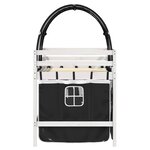 vidaXL Lit mezzanine enfants et tunnel blanc/noir 90x200 cm pin massif