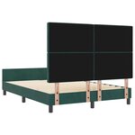 vidaXL Lit à ressorts avec tête de lit Vert foncé 140 x 200 cm Velours