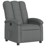 vidaXL Fauteuil inclinable en tissu gris foncé