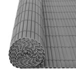 vidaXL Clôture de jardin Double face PVC 150 x 500 cm Gris