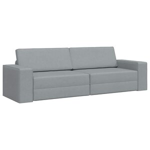 vidaXL Canapé-lit au sol Gris clair 245 x 78 x 77 cm tissu