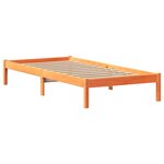 vidaXL Lit bibliothèque sans matelas cire marron 100x200 cm pin massif