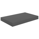 vidaXL Étagère murale flottante 4 Pièces Gris brillant 40x23x3 8 cm MDF
