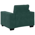 Ensemble de canapé 3 pièces avec coussins en velours vert foncé