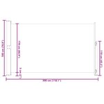 vidaXL Auvent latéral rétractable de patio 180x300 cm Marron