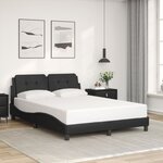vidaXL Cadre de lit sans matelas noir 140x190 cm similicuir