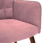 vidaXL Chaise de relaxation avec tabouret Rose Velours