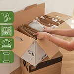 Pack and Move - Lot 120 croisillons de calage déménagement avec carton - 55 x 30 x 30 cm - Pour assiettes et cadres - Carton renforcé