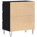 Buffet vidaXL avec tiroirs Bois noir 60x35x70 cm Matériau en bois reconstitué