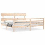 vidaXL Cadre de lit sans matelas 200x200 cm bois massif