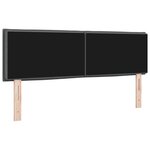 vidaXL Tête de lit avec tête de lit Gris foncé 144 cm Cuir synthétique