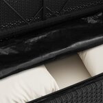 vidaXL Banc de jardin avec coussins noir résine tressée