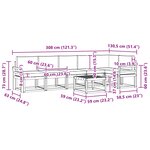 vidaXL Ensemble de canapés d'extérieur 7 pc Blanc et Beige Polyester