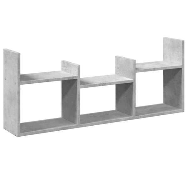vidaXL Armoire murale 100x18x40 cm gris béton bois d'ingénierie