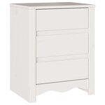 vidaXL Cabinet de chevet avec tiroir Drammen Blanc 45 x 35 x 56 cm