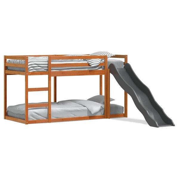 vidaXL Lit superposé avec toboggan et échelle sans matelas 75x190 cm