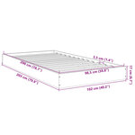 vidaXL Cadre de lit sans matelas noir 100x200 cm bois d'ingénierie