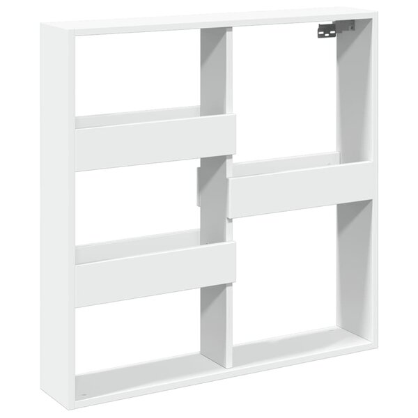 vidaXL Armoire murale blanc 80x15x80 cm bois d'ingénierie