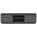 vidaXL Meuble TV Gris 140x35x40 cm Bois de pin massif