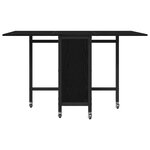 vidaXL Table à manger pliante avec roulettes 130 x 80 x 76 5 cm