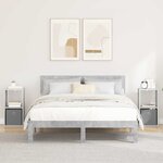vidaXL Table de chevet 2 Pièces Gris béton 30 5 x 27 x 59 5 cm