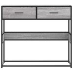 vidaXL Table console sonoma gris 90x35x80 cm bois d'ingénierie