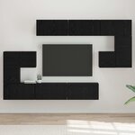vidaXL Ensemble meuble TV 10 Pièces Chêne noir 60 x 30 x 30 cm
