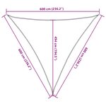 vidaXL Voile d'ombrage 160 g/m² triangulaire bleu 6x6x6 m PEHD