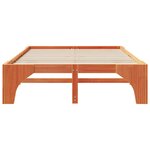 vidaXL Cadre de lit surélevé Marron 150 x 200 cm Bois massif en pin