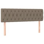 vidaXL Têtes de lit 2 Pièces Taupe 72x7x78/88 cm Tissu
