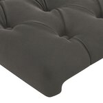 vidaXL Tête de lit à LED Gris foncé 203x16x118/128 cm Velours
