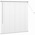 vidaXL Store de Fenêtre avec des rideaux Argenté 80 x 130 cm Aluminium