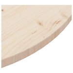 vidaXL Dessus de table Ø90x2 5 cm Bois de pin massif