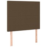vidaXL Sommier à lattes de lit et matelas LED Marron foncé 100x200 cm