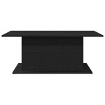Table basse vidaXL en chêne noir 102x55 5x40 cm en bois d'ingénierie