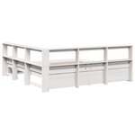 vidaXL Lit bibliothèque sans matelas blanc 180x200 cm bois pin massif
