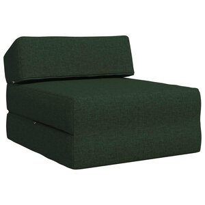 vidaXL Canapé-lit pliable Vert foncé 60 x 70 x 41 cm Tissu