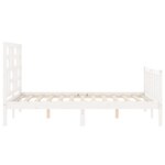 vidaXL Cadre de lit sans matelas blanc 140x200 cm bois de pin massif