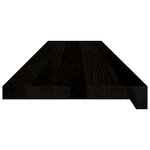 vidaXL Marches d'escalier 2 Pièces marron foncé 110x30x2 cm chêne massif