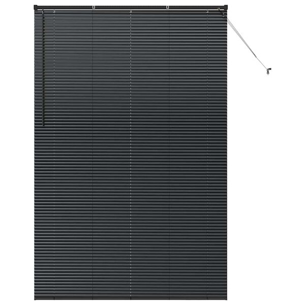vidaXL Store de Fenêtre avec des rideaux Autre Noir 140 x 220 cm Aluminium