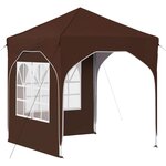 vidaXL Tente de fête pop-up 192 x 192 x 245 cm Marron