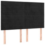 vidaXL Tête de lit à LED Noir 144x5x118/128 cm Velours