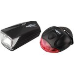 Ansmann kit d'éclairage de vélo 9 pièces combo literider noir 1600-0105