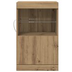 Buffet vidaXL avec lumières LED Chêne Artisan 41x37x67 cm