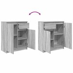 vidaXL Buffet avec tiroir sonoma gris 71x35x84 cm bois d'ingénierie