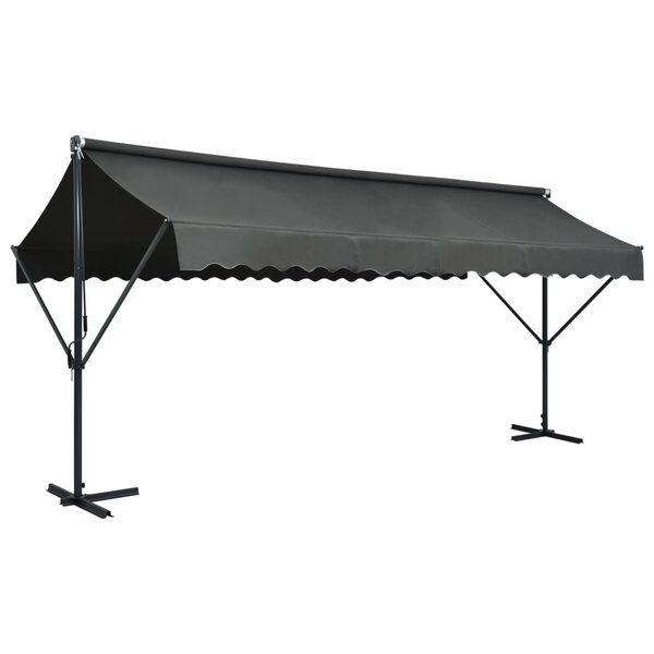 vidaXL Auvent sur pied 500 x 300 cm Anthracite
