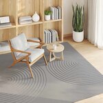 vidaXL Tapis de surface Carré HUARTE Gris 200 x 200 cm Polyester