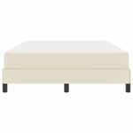 vidaXL Cadre de lit avec matelas Crème 140 x 190 cm tissu